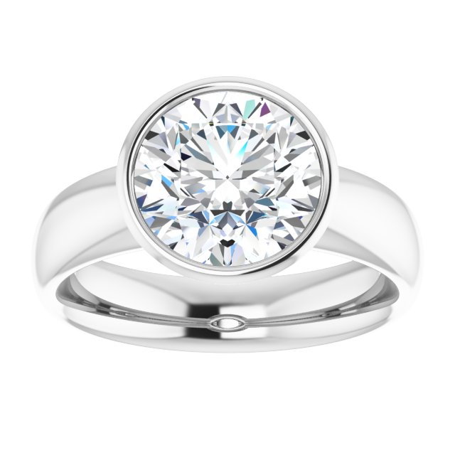 Bezel-Set Solitaire Engagement Ring