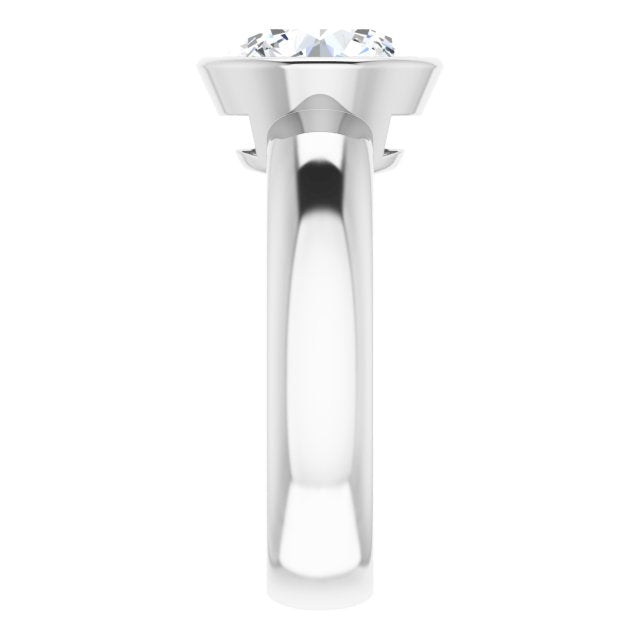Bezel-Set Solitaire Engagement Ring