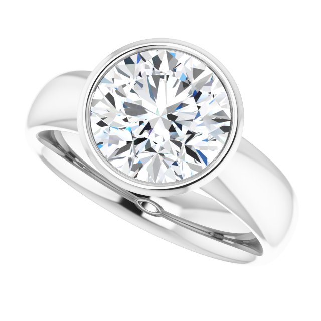 Bezel-Set Solitaire Engagement Ring