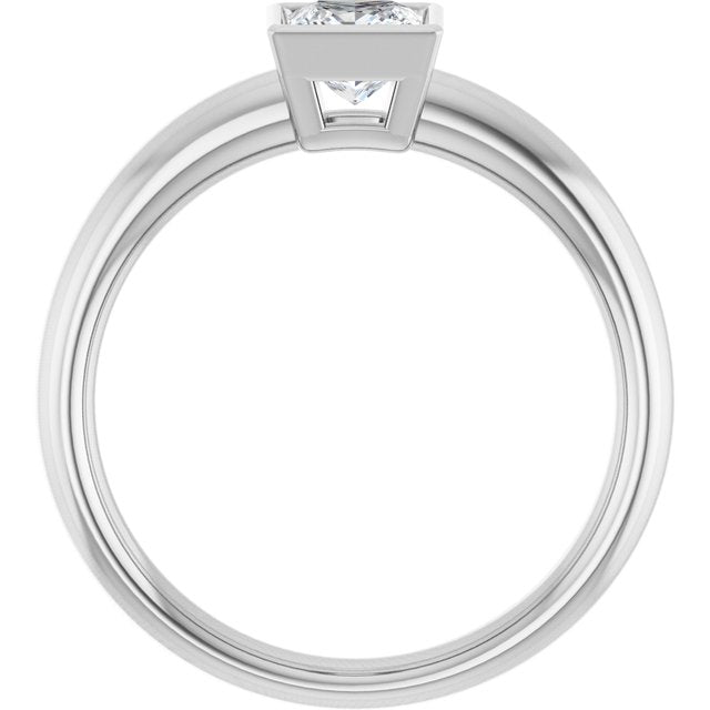 Bezel-Set Solitaire Engagement Ring