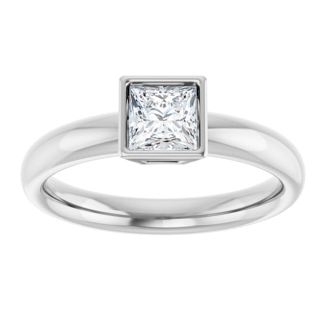 Bezel-Set Solitaire Engagement Ring