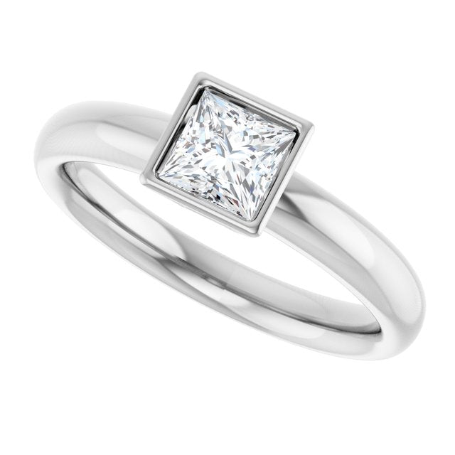 Bezel-Set Solitaire Engagement Ring