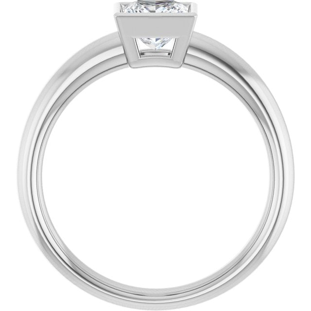 Bezel-Set Solitaire Engagement Ring