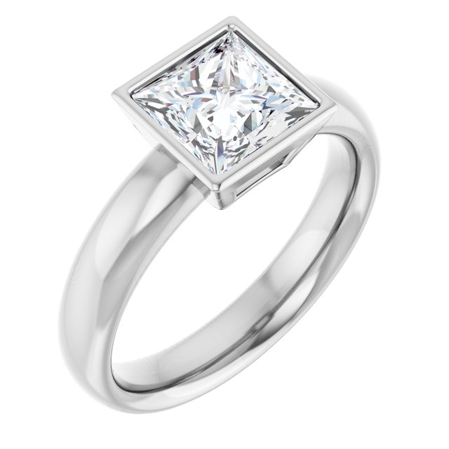 Bezel-Set Solitaire Engagement Ring
