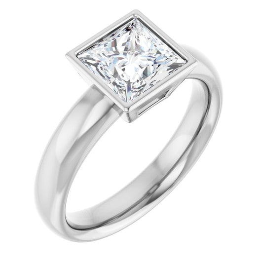 Bezel-Set Solitaire Engagement Ring