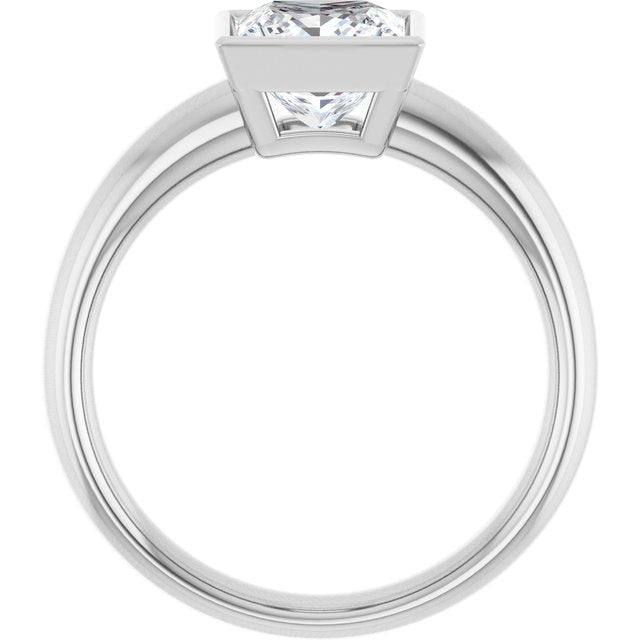 Bezel-Set Solitaire Engagement Ring