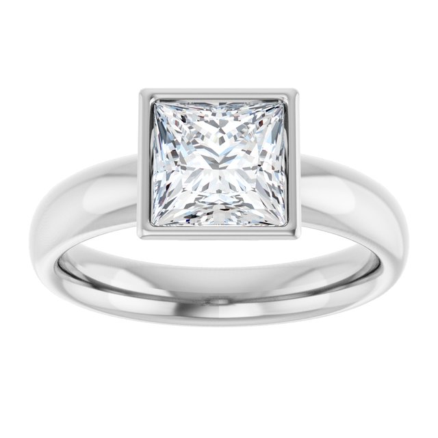 Bezel-Set Solitaire Engagement Ring