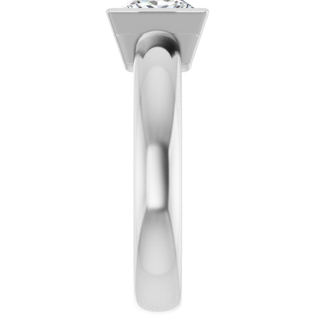 Bezel-Set Solitaire Engagement Ring