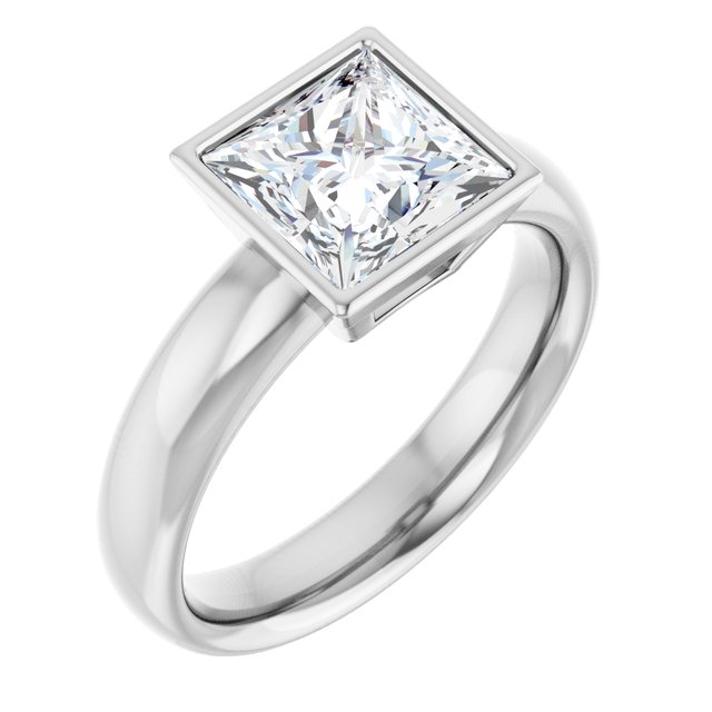 Bezel-Set Solitaire Engagement Ring