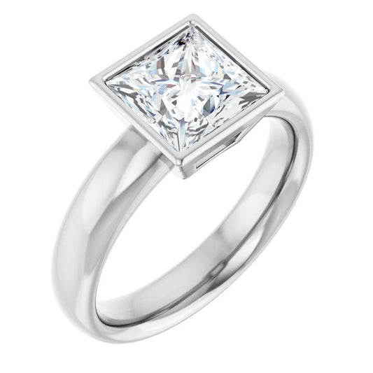 Bezel-Set Solitaire Engagement Ring