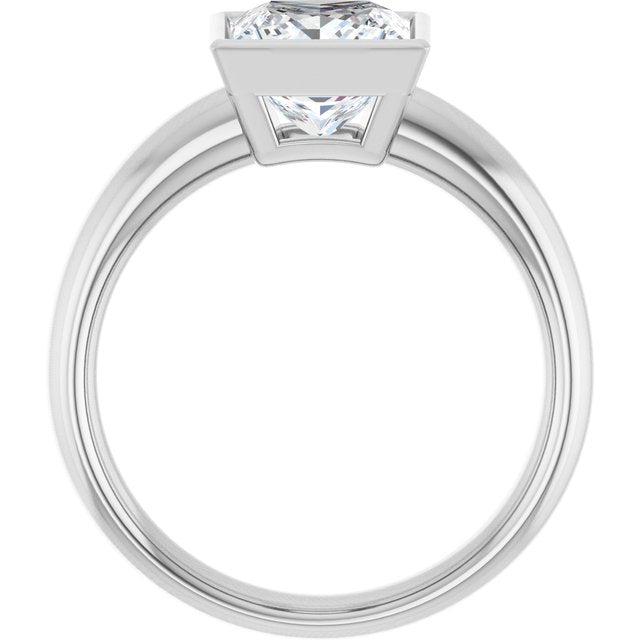 Bezel-Set Solitaire Engagement Ring