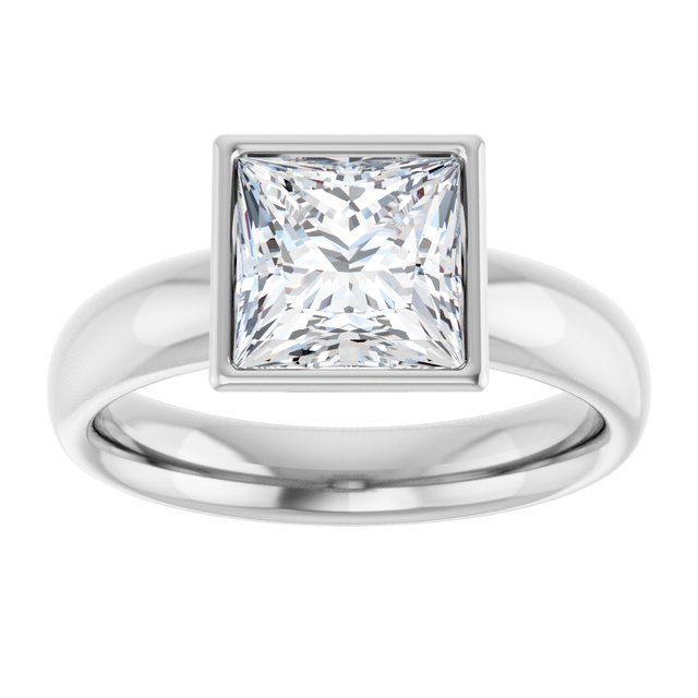 Bezel-Set Solitaire Engagement Ring
