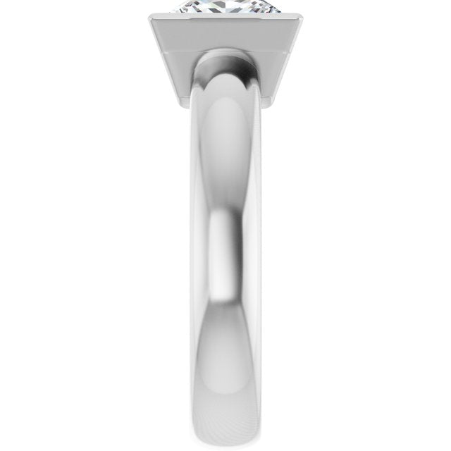Bezel-Set Solitaire Engagement Ring