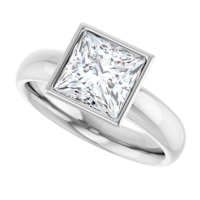 Bezel-Set Solitaire Engagement Ring