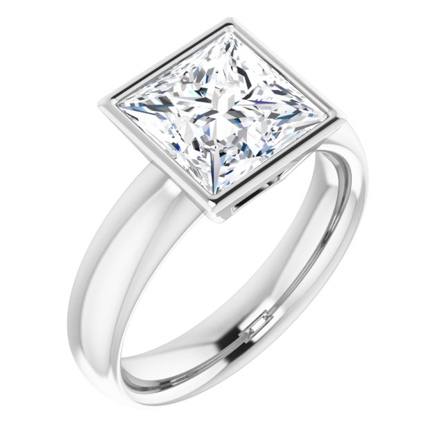 Bezel-Set Solitaire Engagement Ring