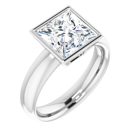 Bezel-Set Solitaire Engagement Ring
