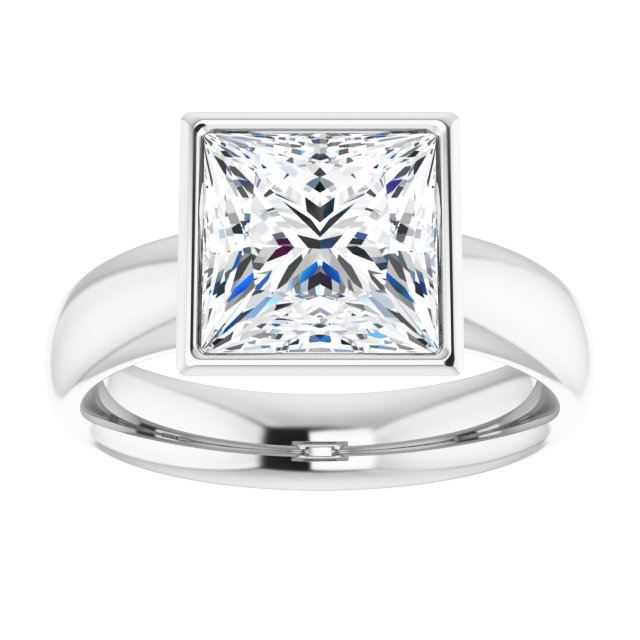 Bezel-Set Solitaire Engagement Ring