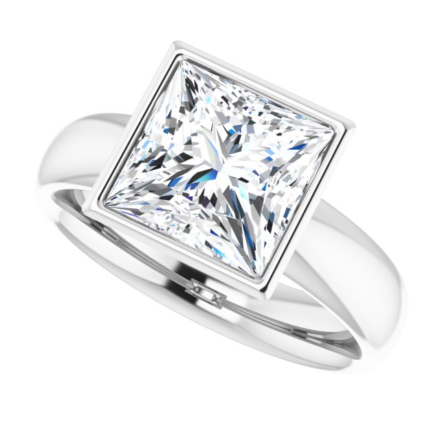 Bezel-Set Solitaire Engagement Ring