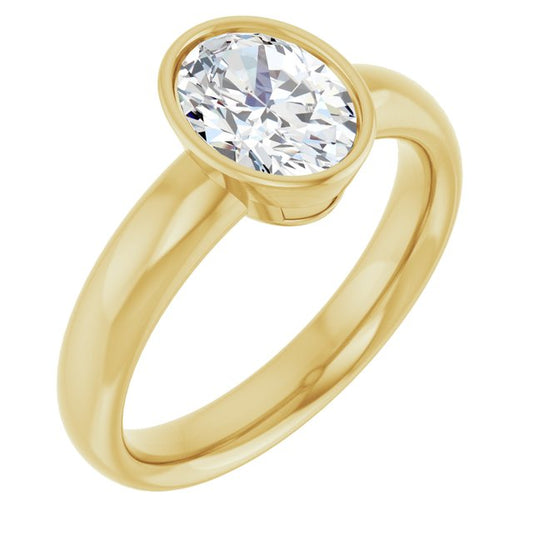 Bezel-Set Solitaire Engagement Ring