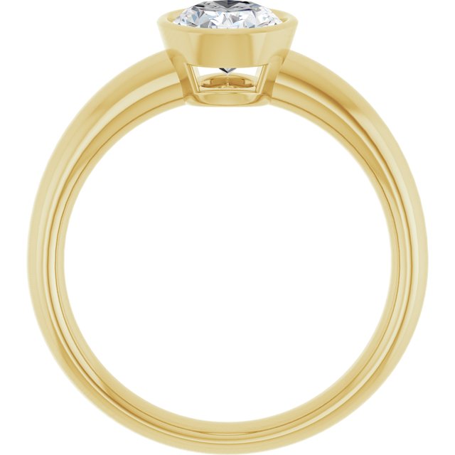 Bezel-Set Solitaire Engagement Ring