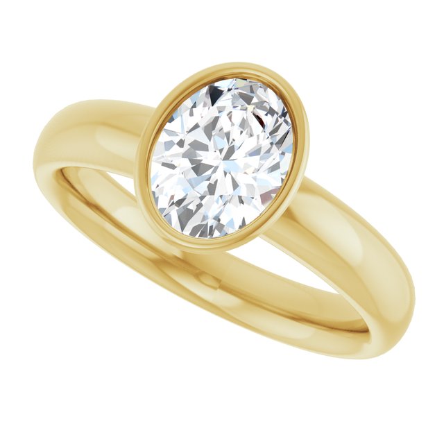 Bezel-Set Solitaire Engagement Ring