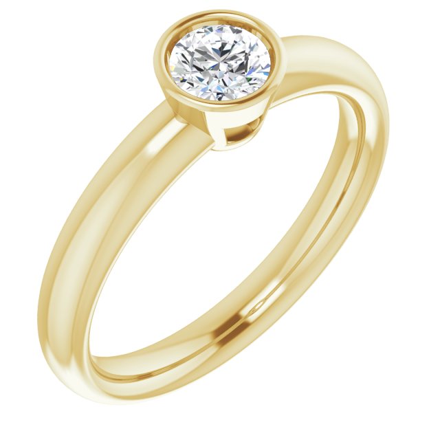 Bezel-Set Solitaire Engagement Ring