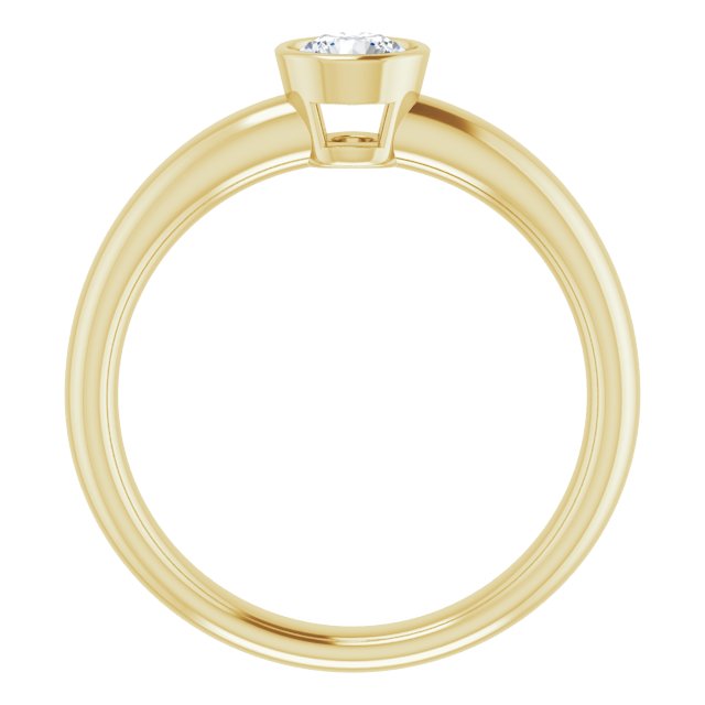 Bezel-Set Solitaire Engagement Ring