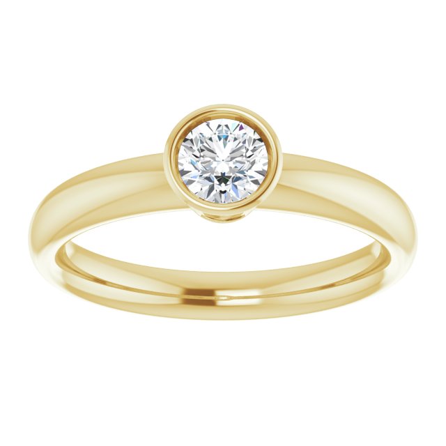 Bezel-Set Solitaire Engagement Ring