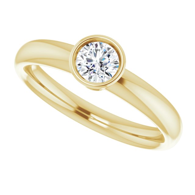 Bezel-Set Solitaire Engagement Ring