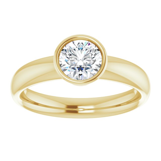 Bezel-Set Solitaire Engagement Ring