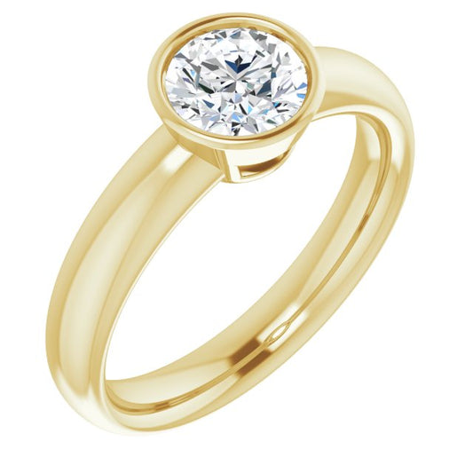Bezel-Set Solitaire Engagement Ring
