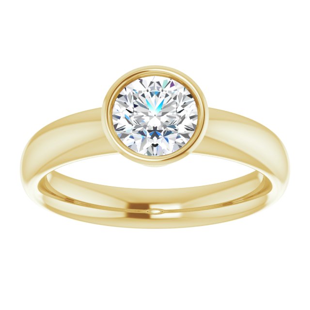 Bezel-Set Solitaire Engagement Ring