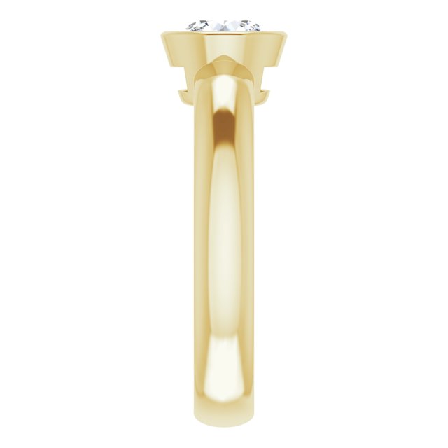 Bezel-Set Solitaire Engagement Ring