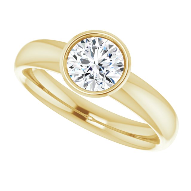 Bezel-Set Solitaire Engagement Ring
