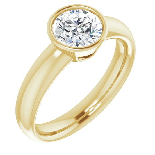 Bezel-Set Solitaire Engagement Ring