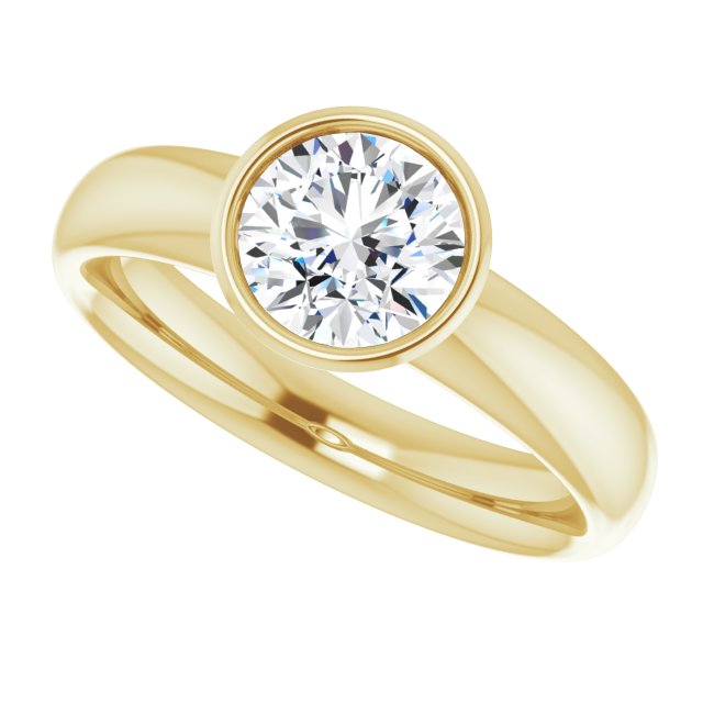 Bezel-Set Solitaire Engagement Ring