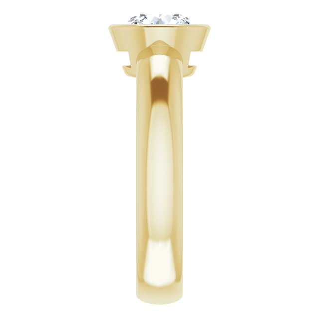 Bezel-Set Solitaire Engagement Ring