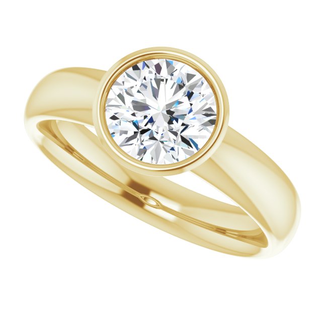 Bezel-Set Solitaire Engagement Ring