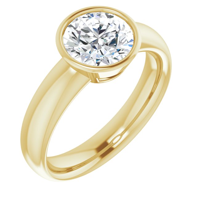 Bezel-Set Solitaire Engagement Ring