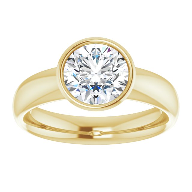 Bezel-Set Solitaire Engagement Ring