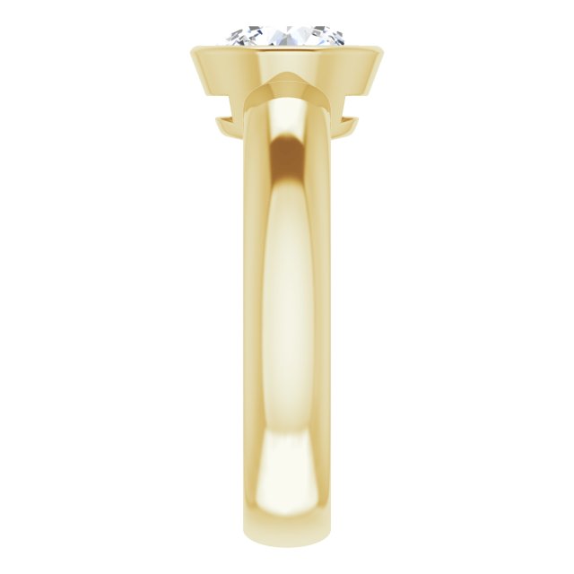 Bezel-Set Solitaire Engagement Ring