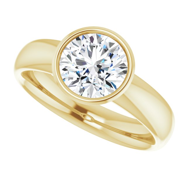Bezel-Set Solitaire Engagement Ring