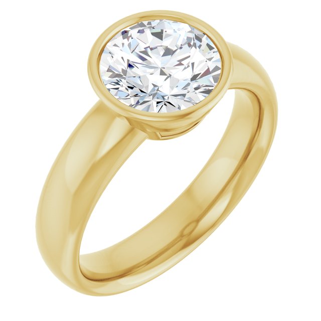 Bezel-Set Solitaire Engagement Ring