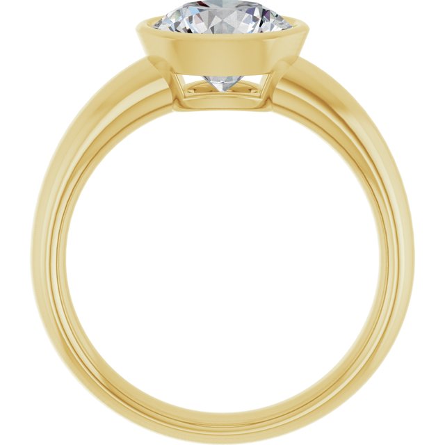 Bezel-Set Solitaire Engagement Ring