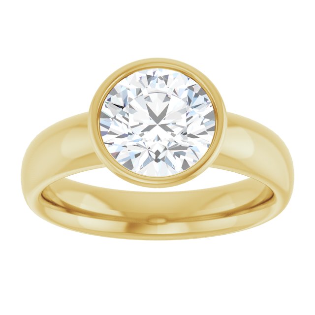 Bezel-Set Solitaire Engagement Ring