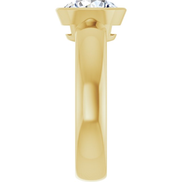 Bezel-Set Solitaire Engagement Ring