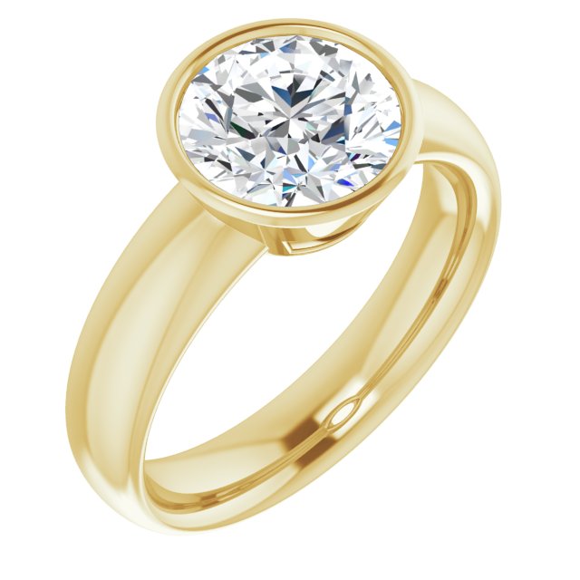 Bezel-Set Solitaire Engagement Ring