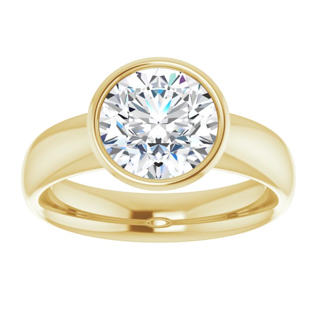 Bezel-Set Solitaire Engagement Ring