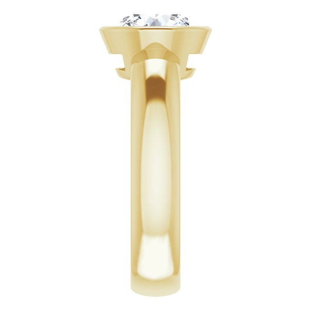 Bezel-Set Solitaire Engagement Ring
