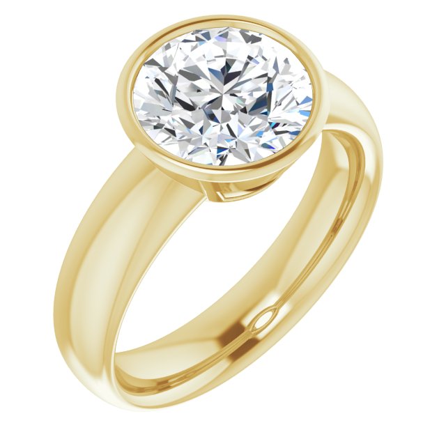 Bezel-Set Solitaire Engagement Ring